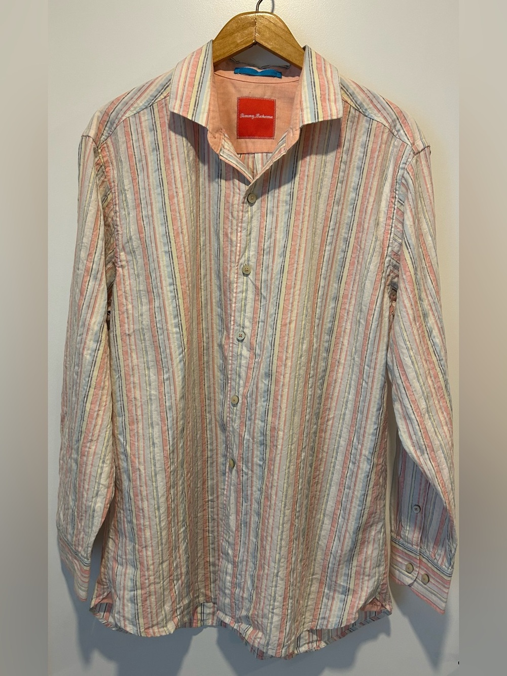 Tommy Bahama Men’s Las Mantas Stripe Cotton Button-Up Shirt